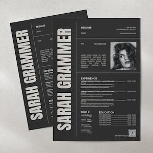 Modelo de currículo, Canva de design de currículo, melhor layout de currículo de currículo, currículo 2023, currículo moderno limpo