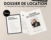Dossier de location étudiant Canva – Modèle complet prêt à remplir | Lettre de motivation + checklist | Version numérique personnalisable