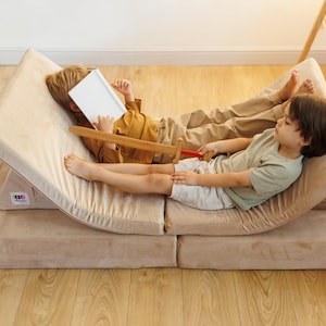 WASSERDICH und EXTRA groß - 5 in 1 Kinderspielcouch, Kleinkindsofa, Aktivitätsspielset, Spielhaus, weiches Montessori-Spielzeug