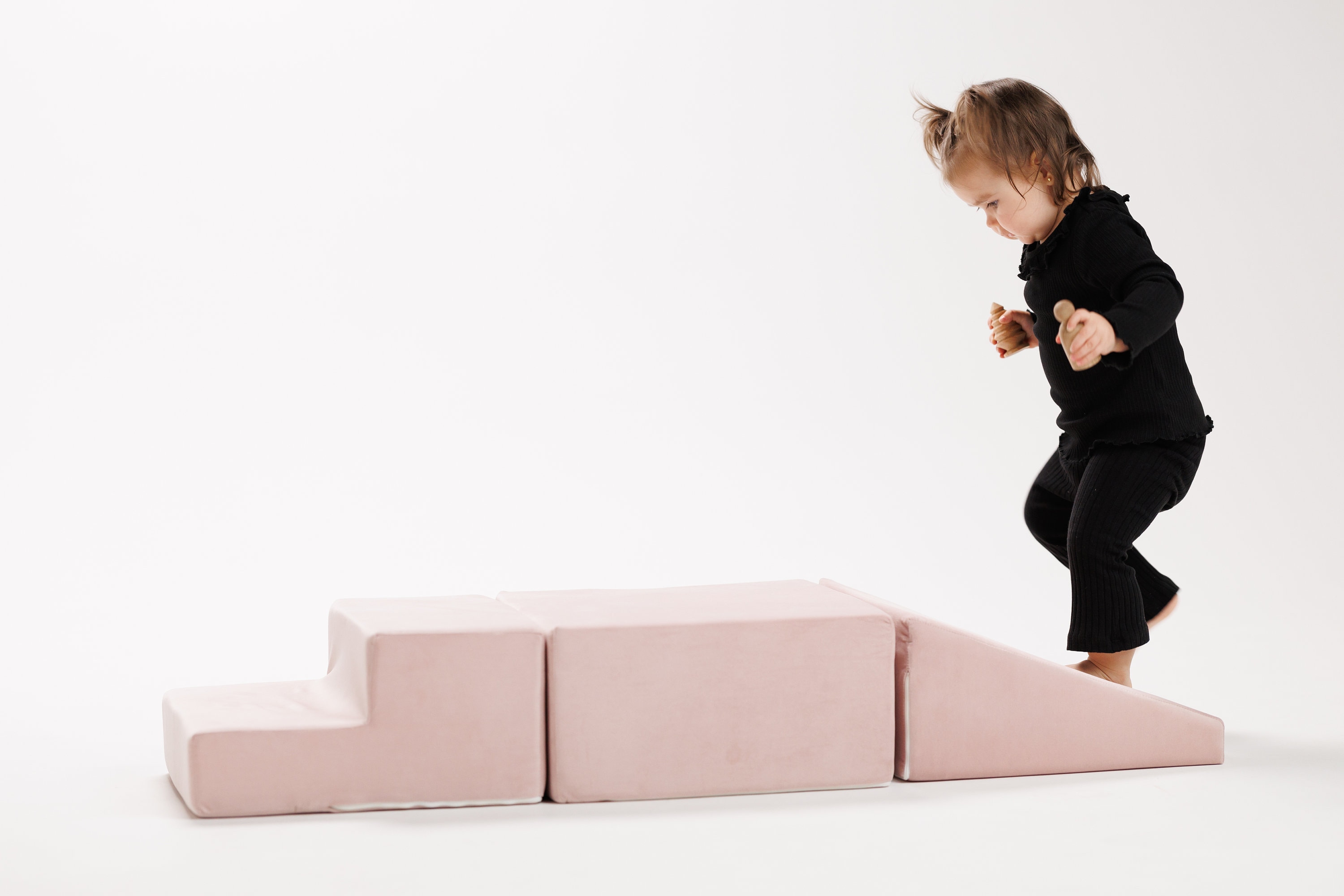 KID REPUBLIC 3 Climbing Blocks Foam Play Set Climbing Blocks for Baby  Softplay Set Soft Play Slide and Step Set Made in EU 