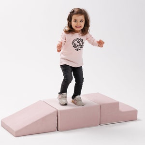 KID REPUBLIC 1 - Climbing Blocks | Foam Play Set | Climbing Blocks for Baby Softplay Set | Soft Play Slide and Step Set | Made in EU