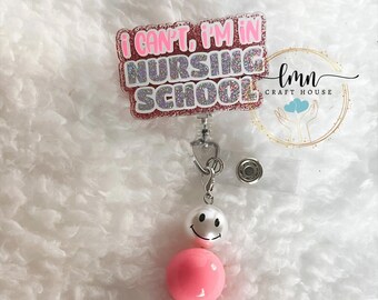 Nursing School Badge Reel|Future Nurse Badge Reel|Medical Badge Reel| Cute Badge Reel|Personalized Badge|Nurse in Progress Badge Reel