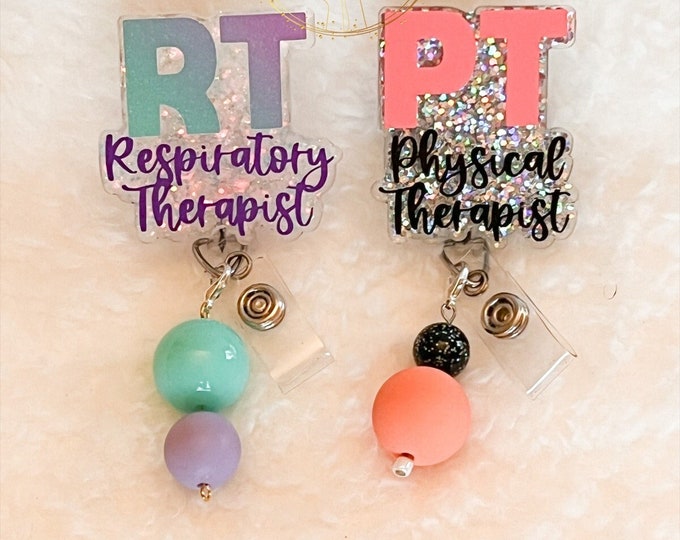 Physical Therapist Badge Reel|Respiratory Therapist Badge Reel|PT Badge Reel|RT Badge Reel|Custom Badge Reel|Cute Badge Reel|Medical Badge