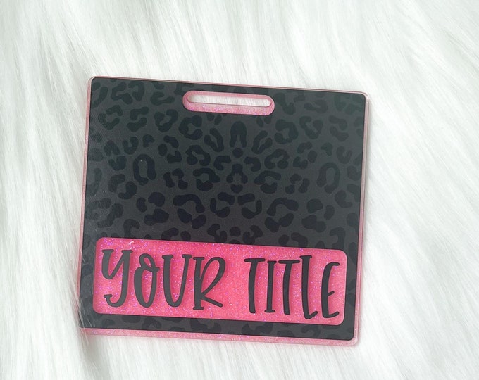 Leopard Print Badge Buddy| Nurse Badge Buddy|Custom Badge Buddy|Halloween Badge Buddy|glitter badge buddy|Monochromatic Leopard Badge Buddy