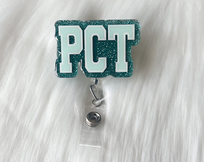 Patient Care Technician Badge Reel|PCT Badge Reel|Medical Badge Reel|Custom Badge Reel|Pediatric Care Badge Reel|Glitter Badge|