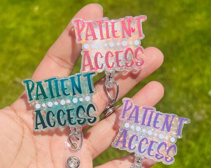 Patient Access Acrylic Badge Reel: Custom Medical Badge Clip