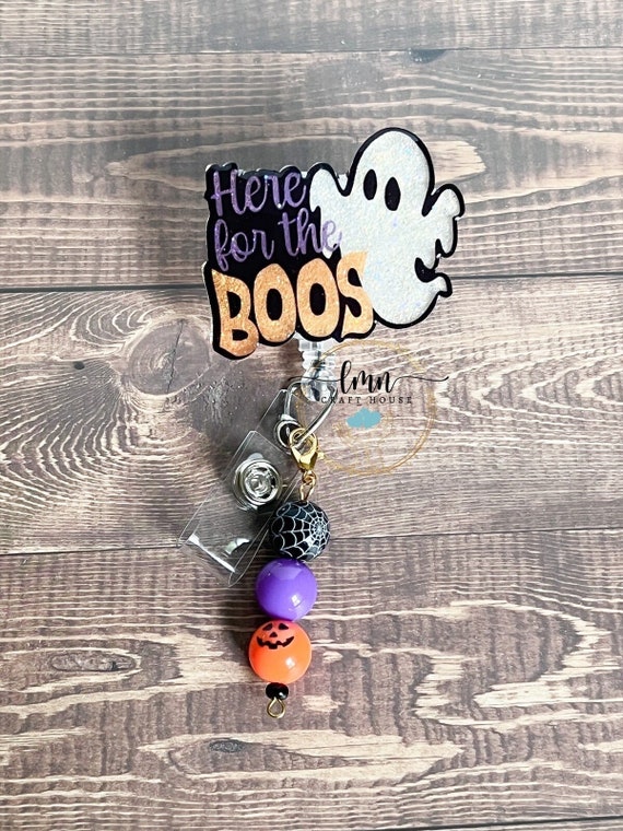 Here for the Boos Badge Reel|Halloween Badge Reel|Cute Badge Reel| Badge Clip|Custom Badge|Personalized Badge|Funny Badge Reel|Snarky Badge