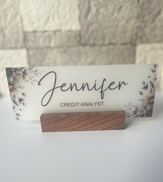 Custom Desk Name Plate|Custom Office Decor|Custom Desk Decor|Acrylic Name Plate|Gifts for Coworker|Personalized Gift|Gift for Boss