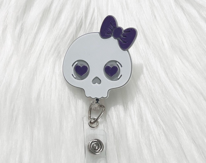Skeleton Badge Reel|Spooky Badge Reel|Medical Badge Reel|Personalized Badge|glitter Badge Reel|Bow Badge reel|Nurse Badge Reel