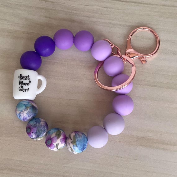 Wristlet|Silicone Bead Wristlet|Key Wristlet|Teacher Wristlet|Keychain Wristlet| Wristlet|Gift for Mom|Gift for her|Bridesmaid Gift