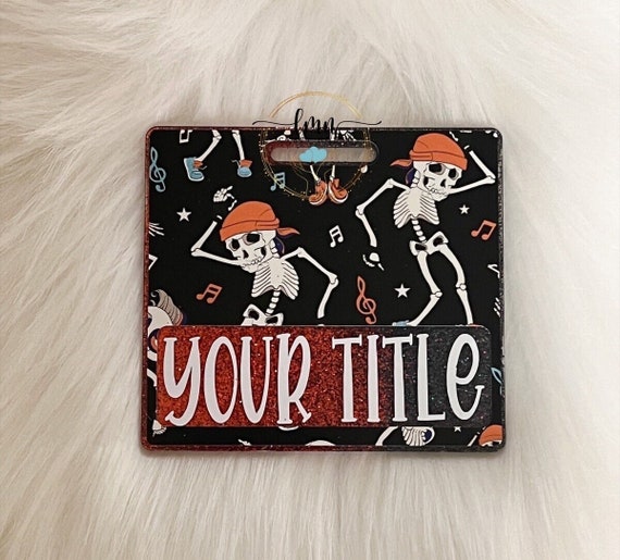 Skeleton Badge Buddy| Nurse Badge Buddy| Medical Badge Buddy|Custom Badge Buddy|Halloween Badge Buddy|glitter badge buddy