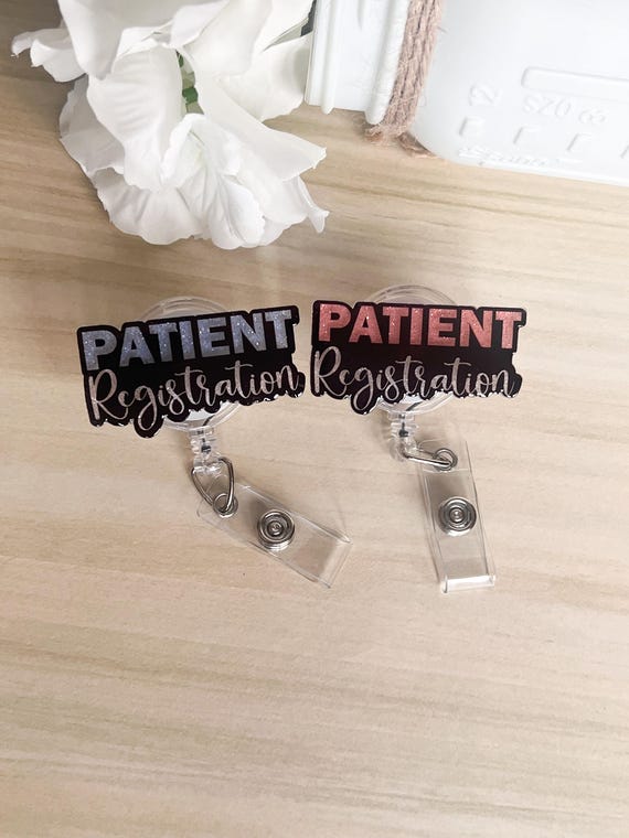 Patient Registration Badge Reel|Cute Badge Reel| Badge Clip|Custom Badge|Personalized Badge