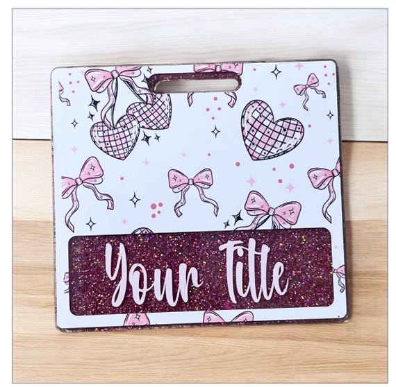 Personalized Badge Buddy|Coquette bow Badge Buddy|Pink Bow Badge Buddy|ID Badge|Customized Badge Buddy|Glitter Badge Buddy|Nurse Badge Buddy