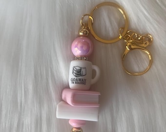 Beaded Keychain|Keychain|Bar Beaded Keychain|New Driver Gift|1st Car Gift|Teen Driver gift|Silicone Beaded Keychain|book lover keychain