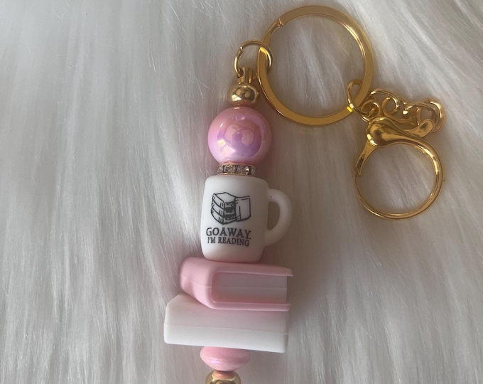 Beaded Keychain|Keychain|Bar Beaded Keychain|New Driver Gift|1st Car Gift|Teen Driver gift|Silicone Beaded Keychain|book lover keychain