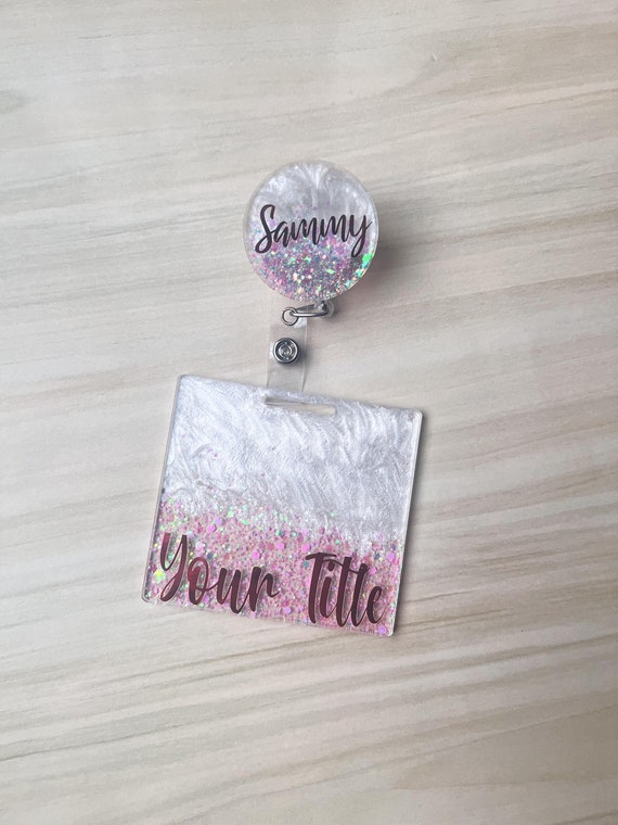 Personalized Badge Buddy|Badge Buddy|Custom badge|ID Badge|Customized Badge Buddy|Glitter Badge Reel|Nurse Badge Buddy|Nurse Badge Reel