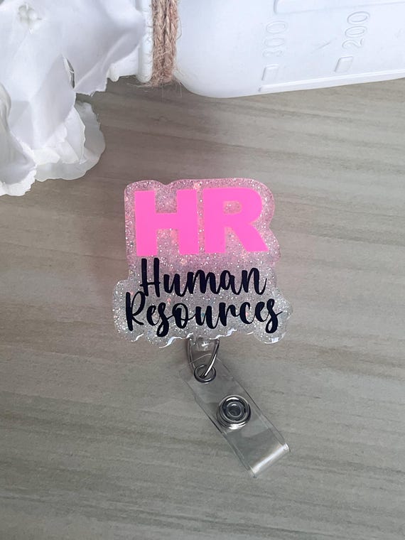 Human Resources Badge Reel|HR Badge Reel|Glitter Badge Reel| Cute Badge Reel| Custom Badge|Personalized Badge