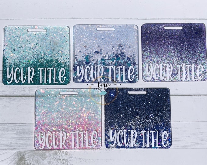 Personalized Badge Buddy| Badge Buddy|Name Badge|Custom badge| ID Badge|Customized Badge Buddy| Glitter Badge Buddy|Nurse Badge Buddy