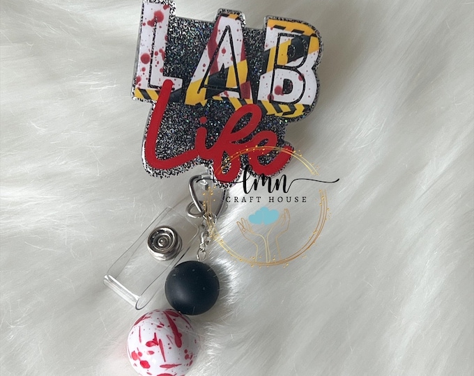 Lab Life Badge Reel|MLT Badge Reel| CLS Badge Ree| Custom Badge Reel|Lab Tech Badge Reel|MLS Badge Reel|Personalized Badge Reel