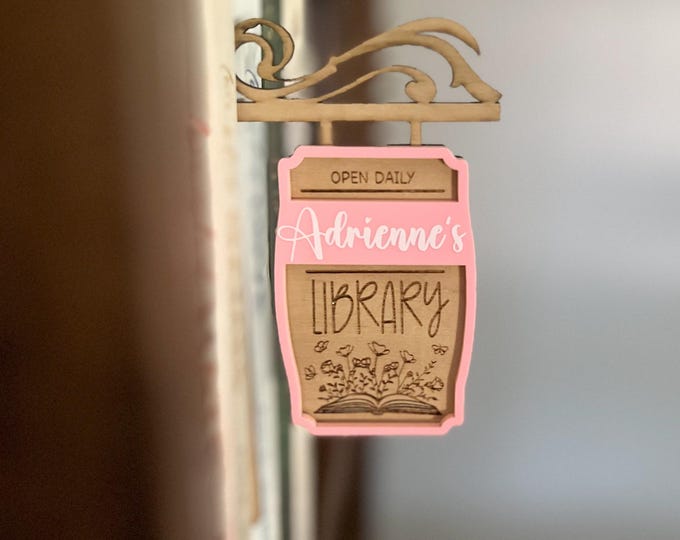 Bookshelf sign|bookshelf decor|library sign|book lover gift|book nook accessory|Personalized Bookshelf sign|bookclub gifts|bookclub decor