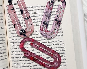 Halloween Bookmark|Custom Bookmark|Reading Bookmark|Book Lover Gift|Fall Bookmark|Personalized Gift|Graduation Gift|Paperclip Bookmark