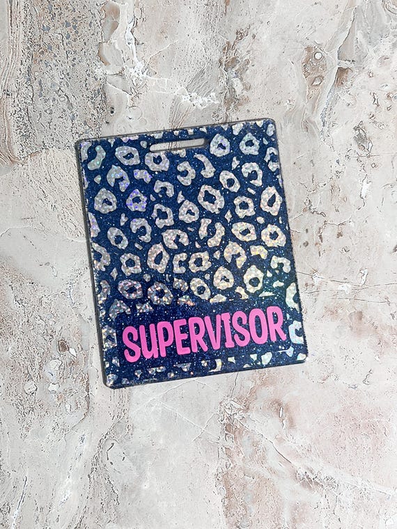 Holographic Leopard Print Badge Buddy|Glitter Badge Buddy|Blue Badge Buddy|Custom Badge Buddy|Nurse Badge Buddy|