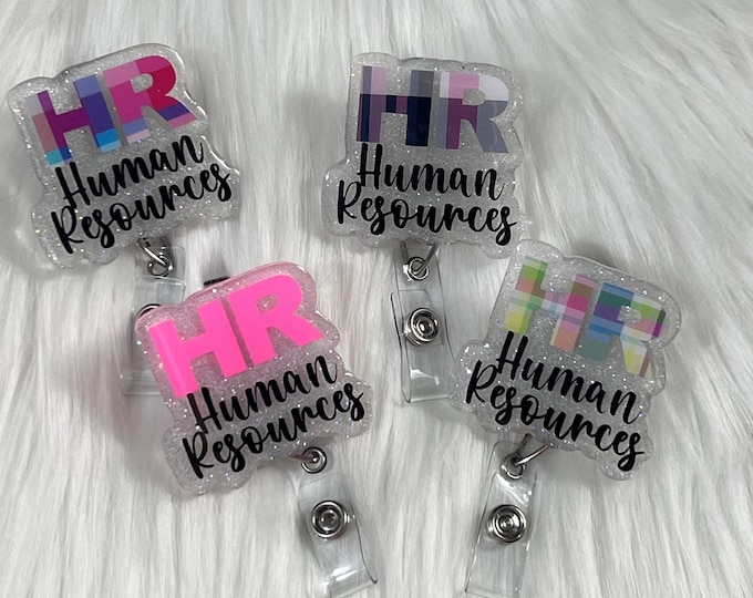 Human Resources Badge Reel|HR Badge Reel|Glitter Badge Reel| Cute Badge Reel| Custom Badge|Personalized Badge