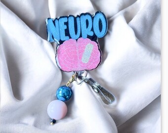 Neuro Brain Badge Reel: Registered Nurse Gift