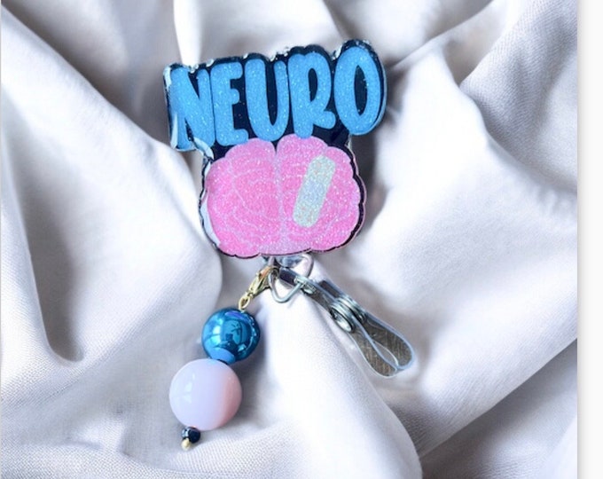 Neuro Brain Badge Reel: Registered Nurse Gift
