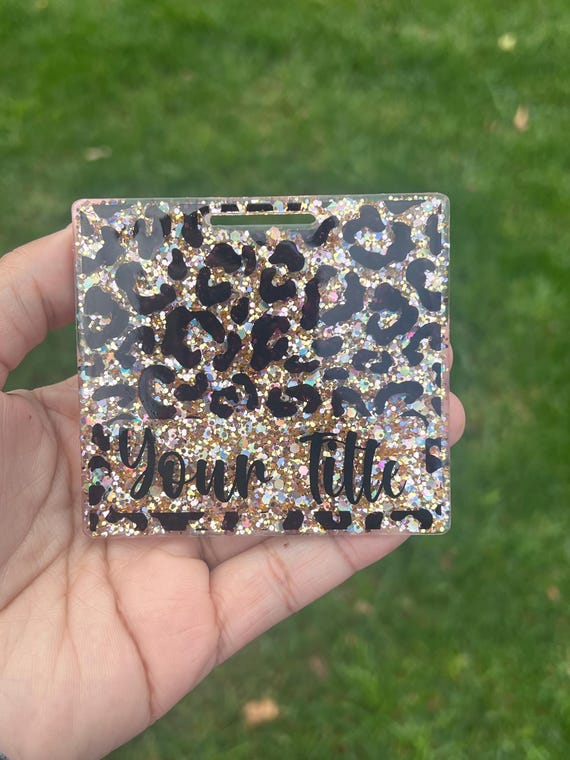 Leopard Print Badge Buddy| Badge Buddy|Name Badge|Custom badge| ID Badge|Customized Badge Buddy| Glitter Badge Buddy|Nurse Badge Buddy