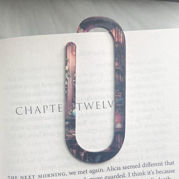 Bookcase Bookmark|Custom Bookmark|Reading Bookmark|Book Lover Gift|Jumbo Bookmark|Personalized Gift|Graduation Gift|Paperclip Bookmark
