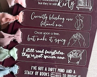 Engraved Bookmark|Acrylic Bookmark|Personalized Bookmark|Smut Themed Bookmark|Book Lover Gift|Gift for Her|Gift for Wife|Gift for Mother