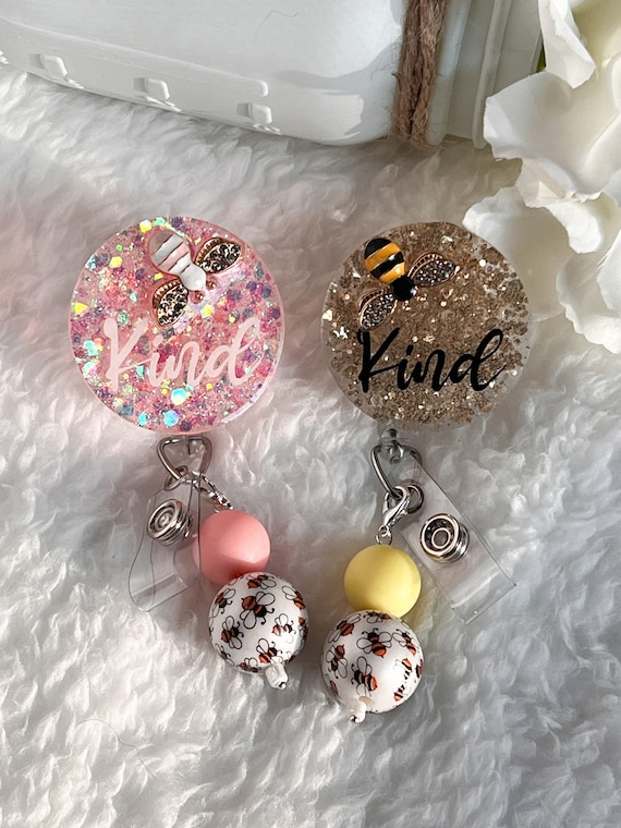 Be Kind Badge Reel|Bee badge Reel|Gold Badge Reel|Glitter Badge Reel|Cute Badge Reel|Custom Badge Reel|Bumblebee Badge Reel|Positivity Badge