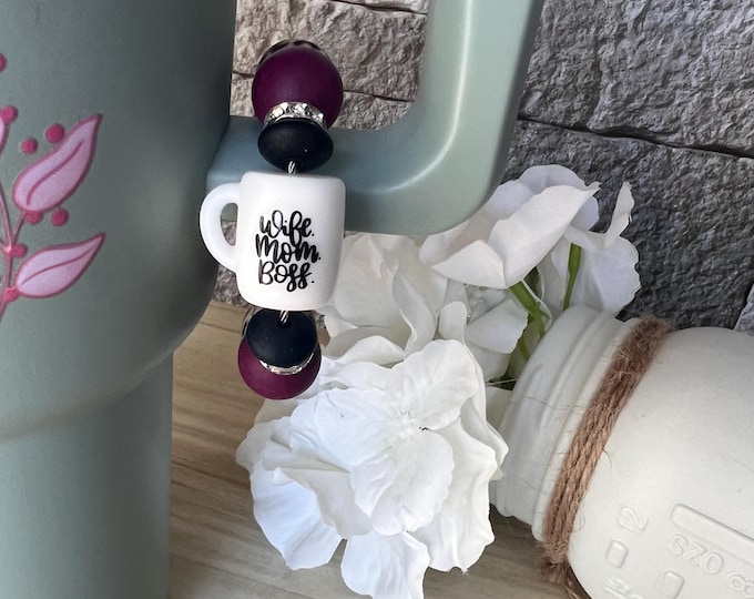 Beaded Cup Charm|Silicone Beaded Cup Charm|Cup Accessories|Water Bottle Charm|Water Bottle Accessories|Bag Charm|Gift For Her|Gift For Mom