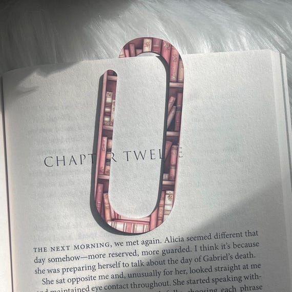 Bookcase Bookmark|Custom Bookmark|Reading Bookmark|Book Lover Gift|Jumbo Bookmark|Personalized Gift|Graduation Gift|Paperclip Bookmark