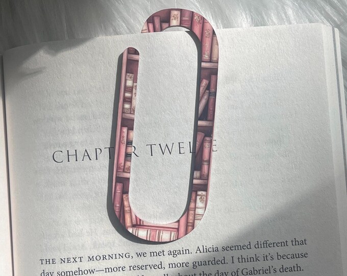 Bookcase Bookmark|Custom Bookmark|Reading Bookmark|Book Lover Gift|Jumbo Bookmark|Personalized Gift|Graduation Gift|Paperclip Bookmark