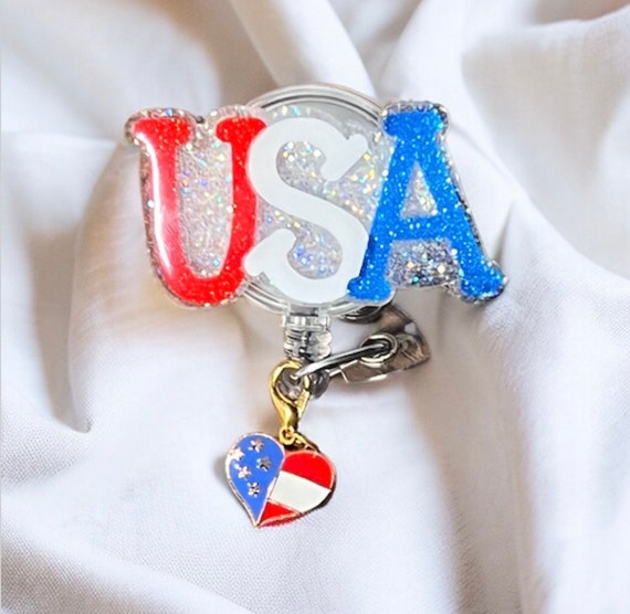 USA Badge Reel| 4th Of July Badge| Nurse Badge Reel| Teacher Badge Reel| Medical Badge Reel| Cute Badge Reel|Patriotic Badge Reel