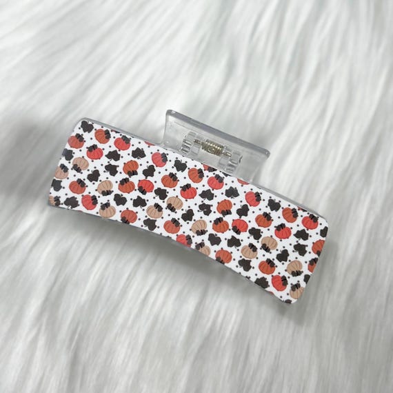 Acrylic Hair Clip|Handmade Hair Accessory||Gift for Her|Pumpkin Hair Claw Clip|Fall Hair Claw Clip|Handmade Hair Accessory|Gift for Mother