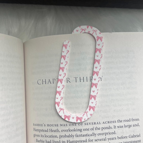 Coquette Bow Bookmark|Custom Bookmark|Reading Bookmark|Book Lover Gift|Jumbo Bookmark|Personalized Gift|Graduation Gift|Paperclip Bookmark