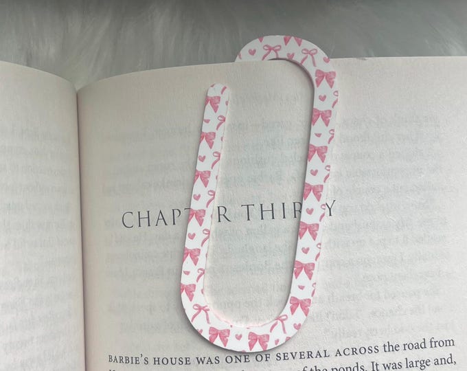 Coquette Bow Bookmark|Custom Bookmark|Reading Bookmark|Book Lover Gift|Jumbo Bookmark|Personalized Gift|Graduation Gift|Paperclip Bookmark
