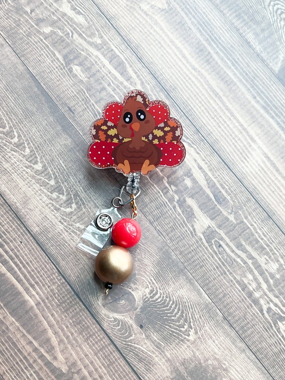 Turkey Badge Reel|Thanksgiving Badge Reel|Cute Badge Reel| Badge Clip|Custom Badge|Personalized Badge|Funny Badge Reel|Holiday Badge