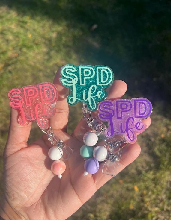 SPD Life Badge Reel| Sterile Processing Tech Badge Reel| Personalized Badge Reel|Cute Badge Reel|Custom Badge Reel|Glitter Badge|SPD Badge
