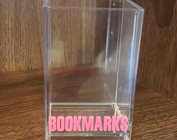 Bookmark Holder|Custom Bookmark Container|Coquette Bookmark|Book Lover Gift|Acrylic Bookmark Holder|Bookshelve Accessories|Bookshelve Decor