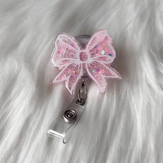 Coquette Bow Badge Reel|Nurse Badge Reel|Medical Badge Reel| Custom Badge Reel| Personalized Badge Reel|Cheer bow Badge Reel