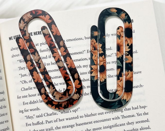 Sunflower Bookmark|Custom Bookmark|Reading Bookmark|Book Lover Gift|Fall Bookmark|Personalized Gift|Graduation Gift|Paperclip Bookmark