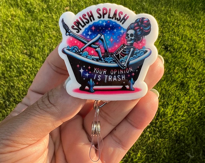 Skeleton Badge Reel|Nurse Badge Reel| Medical Badge Reel| Custom Badge Reel| Personalized Badge Reel|Snarky Badge Reel|Sarcastic Badge Reel