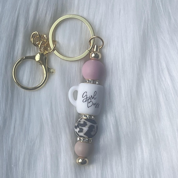Beaded Keychain|Keychain|Bar Beaded Keychain|New Driver Gift|1st Car Gift|Teen Driver gift|Silicone Beaded Keychain|Bag Charm|Gift for Mom