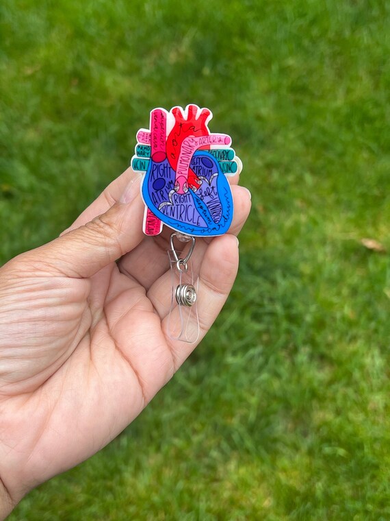 Anatomical Heart Badge Reel|Nurse Badge Reel|Medical Badge Reel|Personalized Badge Reel|Cardiology Badge Reel|Cardiac Badge Reel