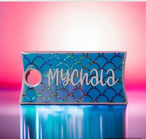 Mermaid Scale Tumbler Tag|Tumbler Name Tag|40oz Tumbler TaglPersonalized Tumbler Tag|Custom Tumbler Tag|20 oz Tumbler Tag|30 oz Tumbler Tag