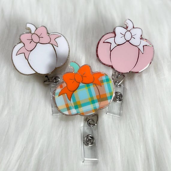 Pumpkin Badge Reel|Halloween Badge Reel|Cute Badge Reel| Badge Clip|Custom Badge|Personalized Badge|Fall Badge Reel|Fall badge reel